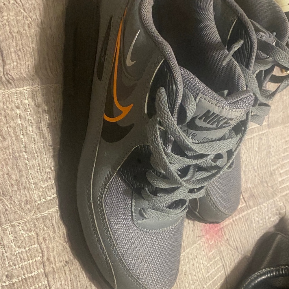 Nike Air Max Gray with Orange Swoosh
